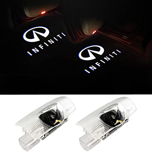 2 Pack LED Car Logo Lights Ghost Light Door Light Projector Welcome Accessories Compatible FX37 FX50 G37 G25 Q50 Q60 M25 M35 M37 EX25 EX35 EX37 QX50 QX56 QX70 QX80 FX G M EX