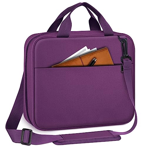 FINPAC Extra Large Bible Cover, Carrying Book Case Church Bag Bible Protective with Detachable Shoulder Strap & Zippered Pocket, Gift for Men Women, Purple