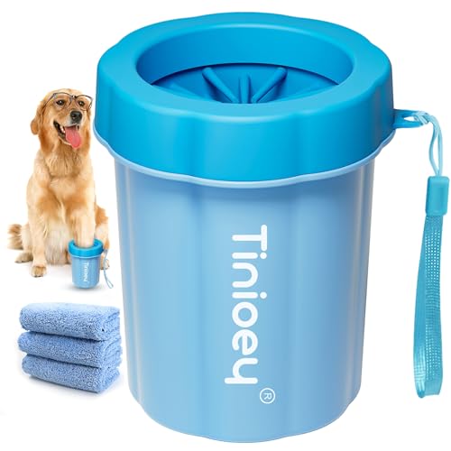 Dog Paw Cleaner for Medium Dogs (with 3 Absorbent Towels), Dog Paw Washer, Paw Buddy Muddy Paw Cleaner, Pet Foot Cleaner