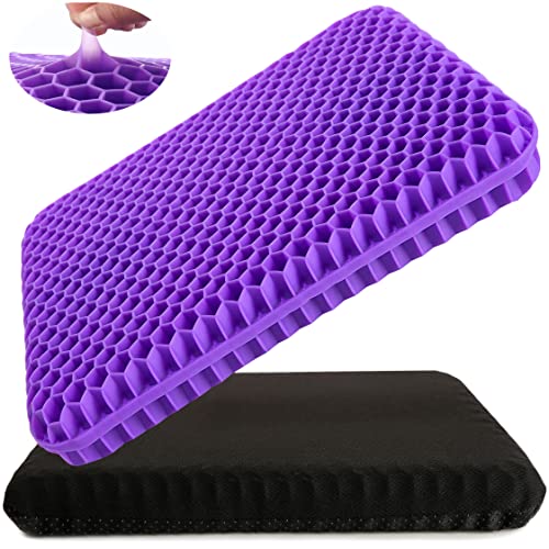 Extra thicken gel Seat Cushion for Long Sitting, Back, Sciatica, Tailbone Pain Relief Cushion, Use for The Car, Office, Wheelchair.(16.514.51.8inch)