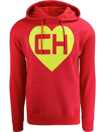 ShirtBANC CH Chespirito Heart Hoodie Chapulin Colorado El Chavo del Ocho Tribute Red