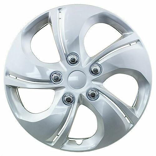15" Silver Wheel Cover/Hubcap Set Made for Honda Civic | Universal Fit | Can be Used on Other 15 Inch Applications