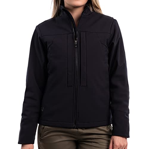 SCOTTeVEST EDC Jacket for Women - 31 Hidden Pockets - Soft Shell Water Repellent Coat for Concerts, Travel, & More (Black, X-Large)