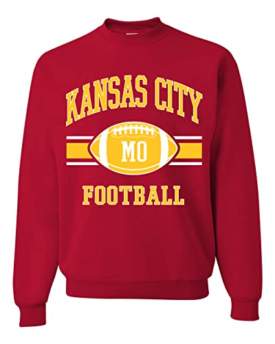 Wild Bobby City of Kansas City KC American Football Fantasy Fan Sports Unisex Crewneck Graphic Sweatshirt, Red, XX-Large