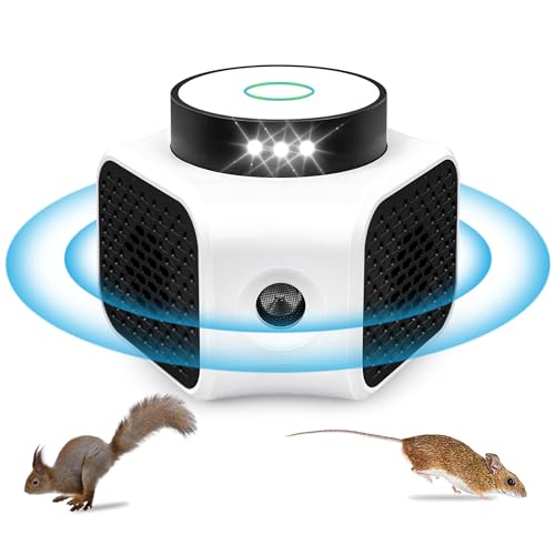 Mouse Rodent Repellent Indoor, Ultrasonic Pest Repeller Mice Repellent for House, Electronic Squirrel Repellent Plug-in for House Attic Garage RV BasementBarn