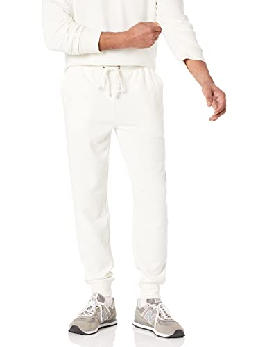 Amazon Essentials Men's Lightweight French Terry Jogger Pant (Available in Big & Tall), Eggshell White, X-Large