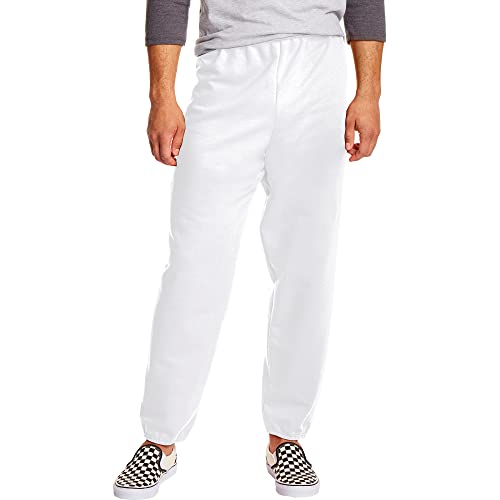 Hanes Men's EcoSmart Non-Pocket Sweatpant, White, X-Large