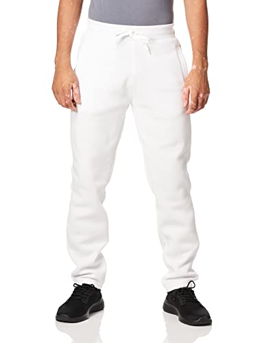 Southpole mens Basic Active Fleece Open Bottom - Regular and Big & Tall Sizes Sweatpants, White Open, Medium US