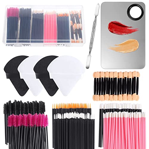 306 PCS Disposable Makeup Applicators Tools Kit 70 Disposable Eyeliner Brushes 100 Mascara Wands Eyelash Brush 100 Lipstick Applicators 30 Eye Shadow Brush