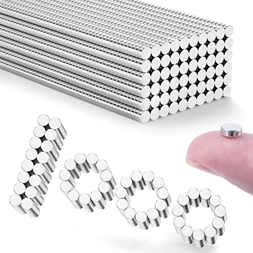 FINDMAG 1000 Pcs Mini Magnets, Small Magnets, 2x1mm Strong Fridge Magnets, Tiny Whiteboard Magnets, Magnets for Refrigerator, Office, Neodynium Magnetic Dots, Crafts