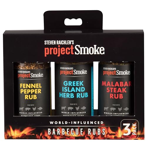 Steven Raichlen Project Smoke BBQ Spice Rub Seasoning - 3 Pack International Barbecue Gift Pack