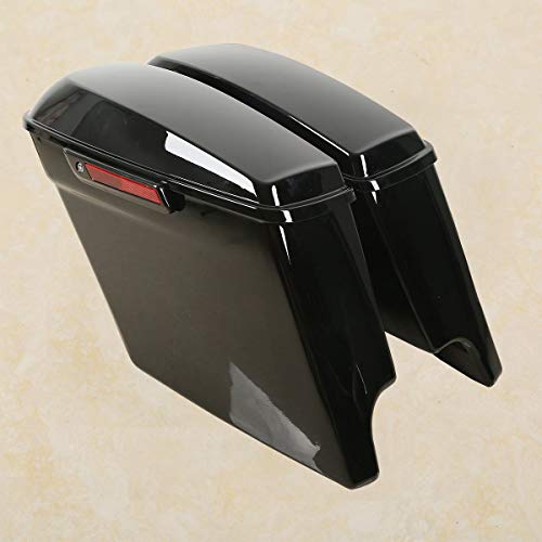 XMT-MOTO 5 inch Extended Stretched Hard Saddlebags w/Latch Keys for Harley Touring Models FLT, FLHT, FLHTCU, FLHRC, Road King, Road Glide, Street Glide, Electra Glide, Ultra-Classic 2014-2023