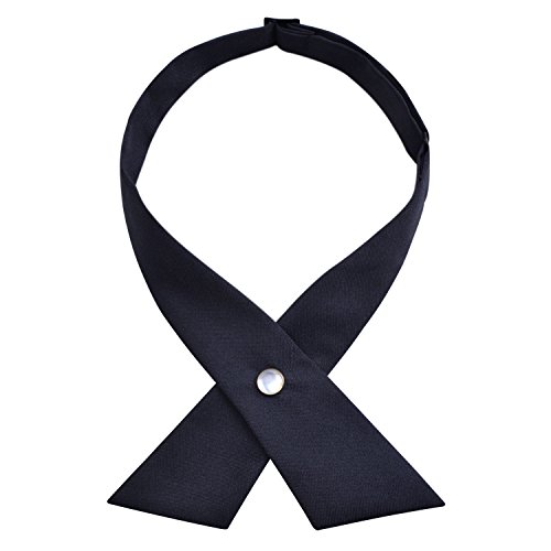Alizeal Adjustable Criss-Cross Bow tie School Uniform Pre-tied Bowknot for Women/Men/Girls/Boys, Dark Navy
