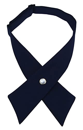 SISIDI Girls' Criss-Cross Bow Ties, Girls' School Uniform (Navy Blue)