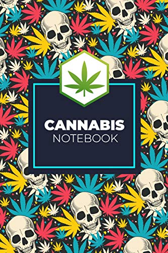 Cannabis Notebook: ~ Marijuana Review Notebook Planner Skull Marijuana Leaves Edition
