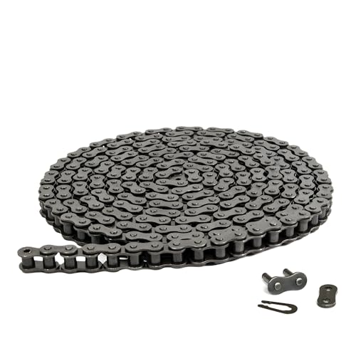 Jeremywell 41 Roller Chain 10 Feet with 1 Connecting Link for Go Karts, Mini Bikes, Scooters, ATV, MTV, Dirt Bike and Other Industrial Machinery