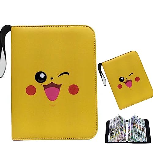 Card Binder, 9-Pocket Trading Card Collection Binder Holder Album Book for Game Cards with 50 Sleeves, Cute Baseball Binder Fit 900 Cards, Ideal Holiday Gift for Kids Adults