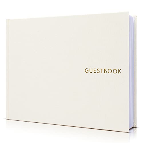 ZICOTO Beautiful Wedding Guest Book for Your Wedding Reception - Simply Elegant Guestbook to Sign in - The Perfect Wedding Or Baby Shower Guest Book and Addition to Your Big Day
