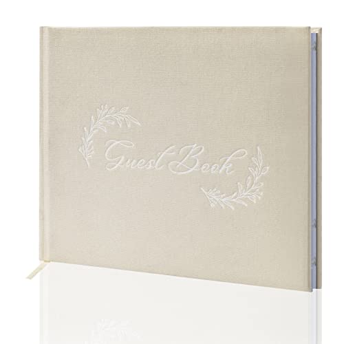 fusuu Wedding Guest Book  Lined Sign in Guest Book Wedding Reception  120 Pages Elegant Linen Cover Guestbook - Perfect Guestbook for Wedding Baby Shower