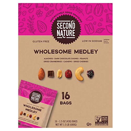 Second Nature Trail Mix, Wholesome Medley, Packaging May Vary (Premium Duet, 1.5 oz, 16-count)