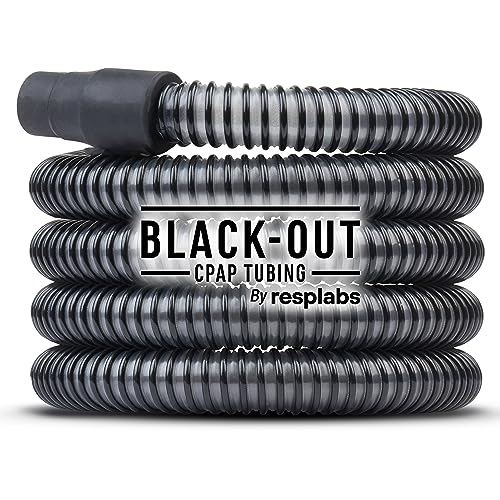 resplabs CPAP Hose | Perfect Fit Replacement Tubing for All CPAP Machines | 6ft Slim 15mm, Black-Out