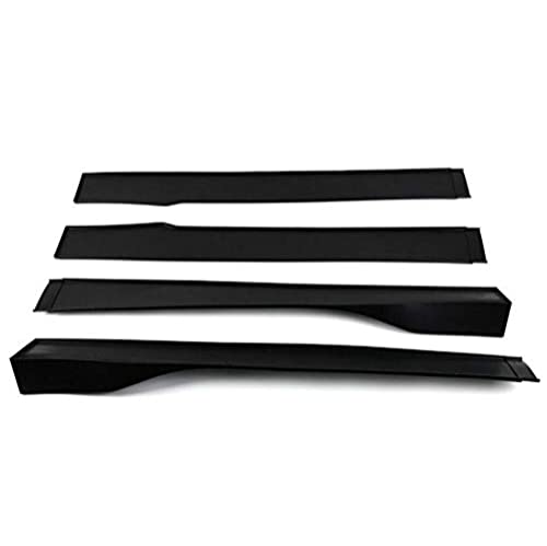 PIT66 Universal Car Rocker Panel Extension Lower Side Skirts (Double-Sided Tape NOT Included), Black 4Pack Body Side Skirt Splitter Kit