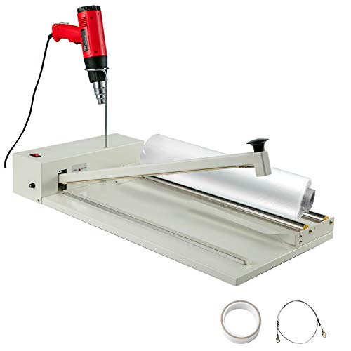 BestEquip 24" I-Bar Shrink Wrap Machine, 800W Shrink Wrap Sealer with Heat Gun, Shrink Film Shrink Wrap Sealer Compatible with PVC POF Film