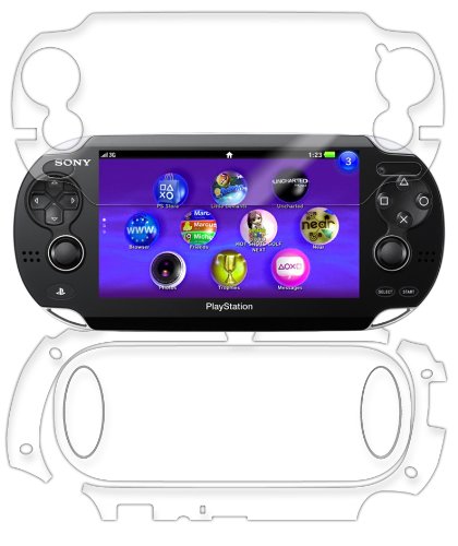 Skinomi Full Body Skin Protector Compatible with Sony Playstation Vita 3G (PS Vita 3G)(Screen Protector + Back Cover) TechSkin Full Coverage Clear HD Film