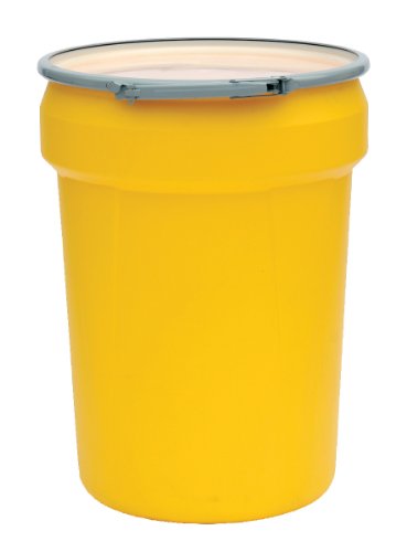 Eagle 1601M Lab Pack Drum with Metal Lever-Lock, 30 Gallon,21-1/8" OD x 28-1/2" Height, Yellow