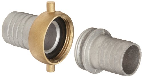 Dixon CAB200 Aluminum Hose Fitting, Complete King Short Suction Coupling Set with Brass Nut, 2" NPSM x 2" Hose ID Barbed