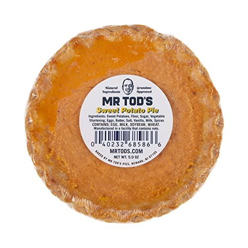 Mr. Tod's 4 Inch Sweet Potato Pie 10-Pack. Handmade with Fresh North Carolina Jumbo Yams and Premium Ingredients. The Pie Your Guests Will Rave About!