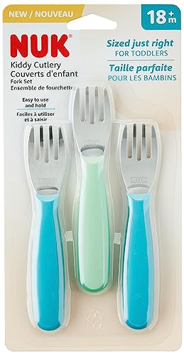 NUK Kiddy Cutlery Forks, 3 Pack, 18+ Months