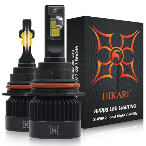 Hikari VisionPlus 9007/HB5 LED Fog Light,15000LM,Dual Beam,30W XHP50.2 LED,6000K Cool White, Equivalent to 100W Ordinary LED,High Lumens,Canbus Ready,IP68 Waterproof,Halogen Upgrade Replacement