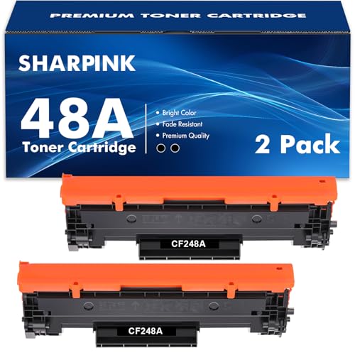 48A CF248A Toner Cartridge Black: Compatible Replacement for HP 48A Toner Cartridge Black CF248A Work for HP Laserjet Pro M15w M16a M29w MFP M28-M31 Printer Toner Cartridge (2-Pack, Black)