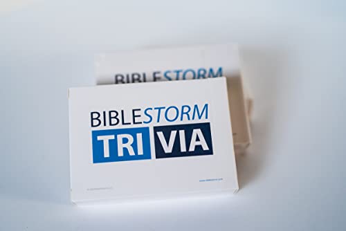 BibleStorm Fun, Educational Bible Trivia Card Game - Flashcards for Bible Study - 50 Questionswith Multiple Scripture References per Answer- Play by Yourself or with Family and Friends