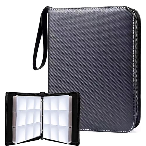 Card Binder Trading Cards Case With 50 Sleeves 9-Pocket Card Book Holder Fits 900 Cards for TCG Game Cards Collection Sports Trading Cards Collector Album (900 cards)