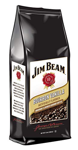 Jim Beam Bourbon Vanilla Bourbon Flavored Ground Coffee - 12 Ounce Bag