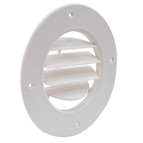RecPro RV Air Louver Ceiling Vent 6.5" | Fully Adjustable | for 4-5/8" Ducting (1-Pack)