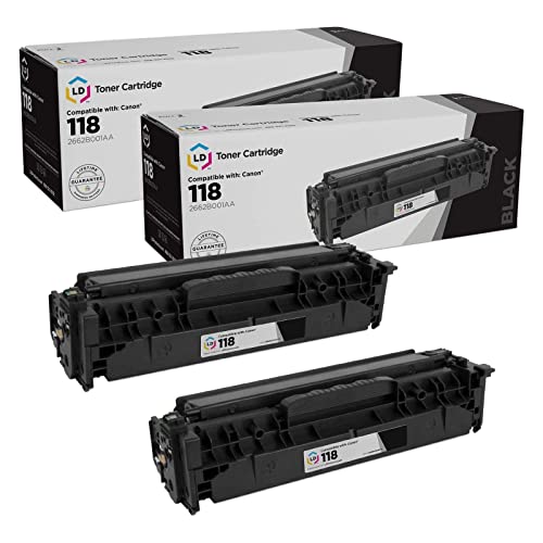 LD Products Remanufactured Compatible Toner Replacement for Canon 118 (2Pack - Black) for use in Canon imageCLASS LBP7200Cdn, LBP7660Cdn, MF726Cdw, MF729Cdw, MF8580Cdw, MF8350Cdn, MF8380Cdw