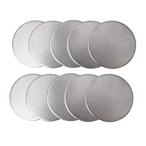 Eoiips 2" Diameter Stainless Steel Disc, 19 Gauge Thickness Round Circle Plate 304 Stainless Steel for Crafts Metal Stamping and Jewelry Making (50pcs)