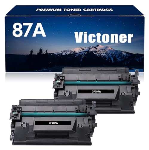 CF287A 87A Black Toner Cartridge 2 Pack Compatible Replacement for HP 87A CF287A 87X CF287X for HP Laserjet Enterprise M506dn M506n M506x M501dn MFP M527dn M527f M506 M501 M527 Series Printer Ink