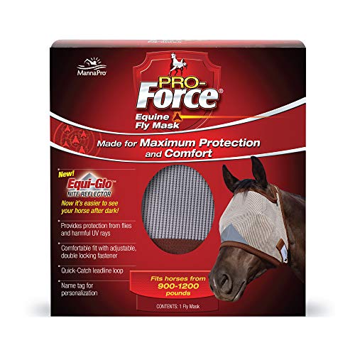 Pro-Force Equine Fly Mask | Horse Fly Mask with UV Protection | Adjustable Fit for Comfort | Without Ears