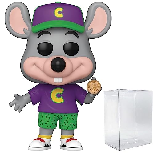 POP Ad Icons: Chuck E. Cheese's - Retro Chuck E. Cheese Funko Vinyl Figure (Bundled with Compatible Box Protector Case), Multicolor, 3.75 inches