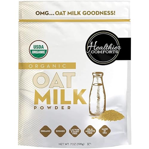 Oat Milk Powder 7oz - Natural and Plant Based Milk with a Clean Formula - Gluten-Free, Vegan, USDA Organic Certified, Non-GMO, Dairy Free, and Lactose Free Milk Powder with No Refrigeration Required