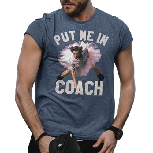 Ace Ventura: Pet Detective Comedy Movie Put Me in Coach Adult T-Shirt Tee Navy Heather