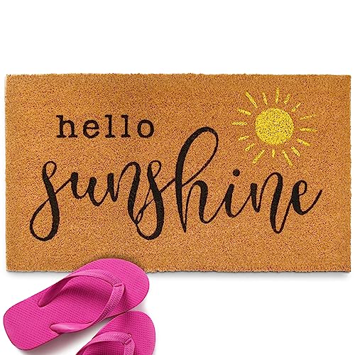 MAINEVENT Hello Sunshine Doormat 30x17 Inch, Outdoor Doormat Hello Sunshine Rug, Hello Door Mat, Coir Doormat, Welcome Mat for Front Door