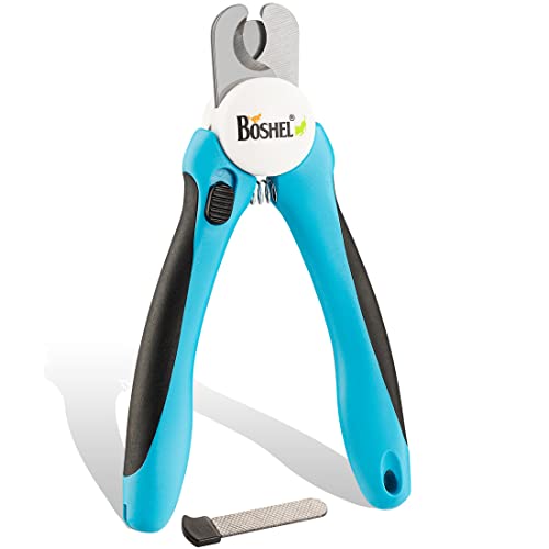 Boshel Small Dog Nail Clipper - Dog Nail Trimmer with Safety Guard, Dog Nail Clippers for Small Dogs & Cat, Razor-Sharp Dog Nail Trimmers, Puppy Toenail Cutter, Pet Nail Clippers for Dogs + Nail File