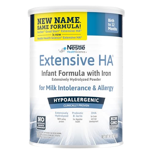 Extensive HA Baby Formula - Stage 1: Formula for Cows Milk Protein Allergy, 14.1 Ounces (Packaging May Vary)