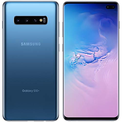 SAMSUNG Galaxy S10+ Plus (128GB, 8GB) 6.4" AMOLED, Snapdragon 855, IP68 Water Resistant, Global 4G LTE (GSM + CDMA) Unlocked (AT&T, Verizon, T-Mobile, Metro) G975U (Prism Blue)