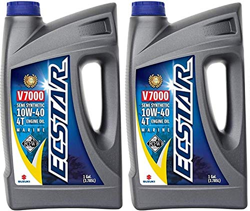 Suzuki ECSTAR V7000 10W-40 Marine 4-Stroke Engine Oil, 2 Gal (990C0-01E30-GLNx2